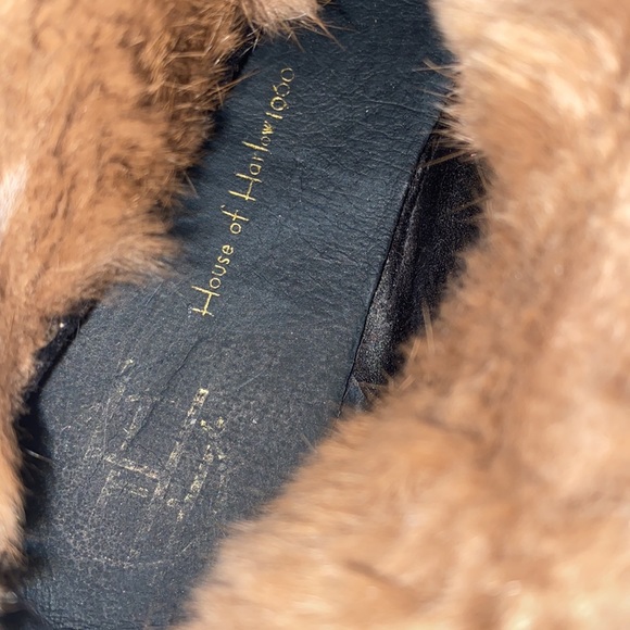 HOUSE OF HARLOW 1960 Women's Brown Maddox Fur Lined Booties - Black/ Brown - Picture 7 of 10